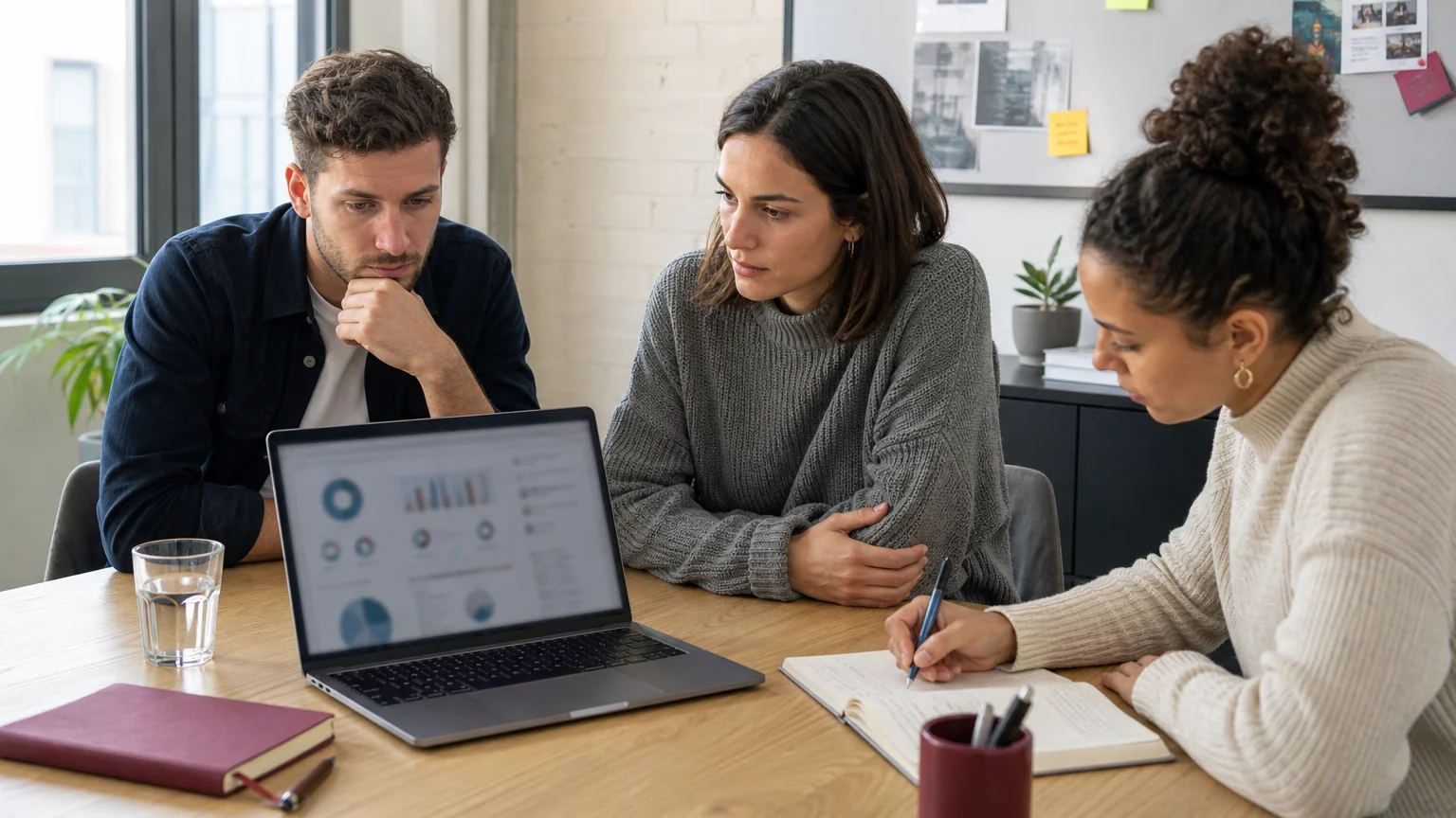 Réunion d’une PME belge analysant une campagne Meta Ads avec un budget ABO