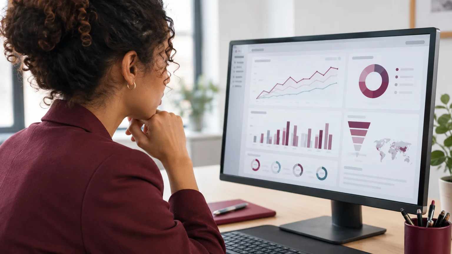 Responsable marketing consultant des graphiques de performance de sa marque