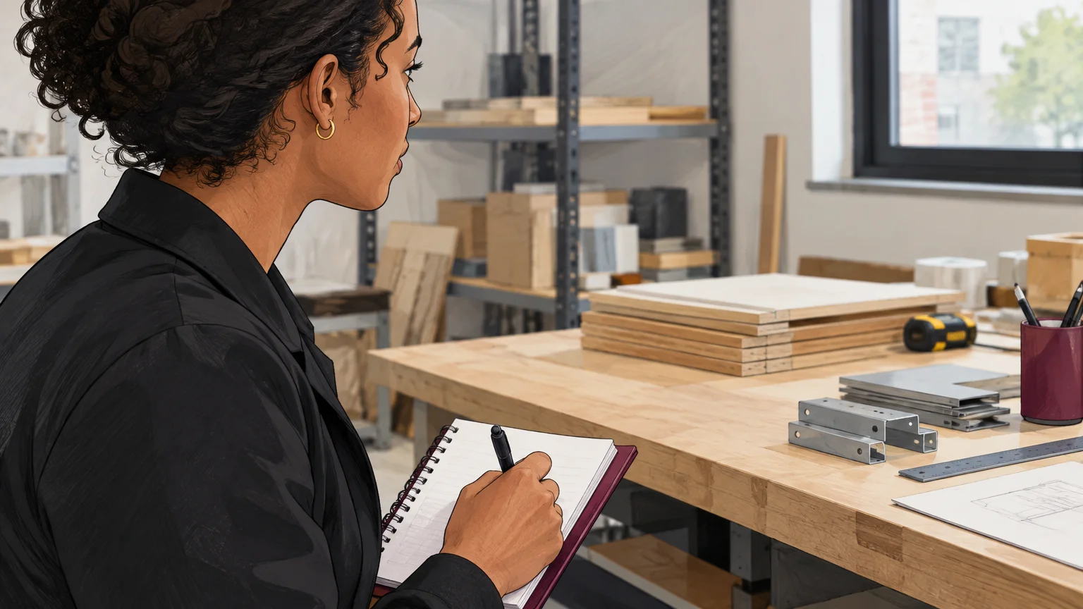 Prise de notes dans l’atelier d’une PME pour mieux comprendre son offre
