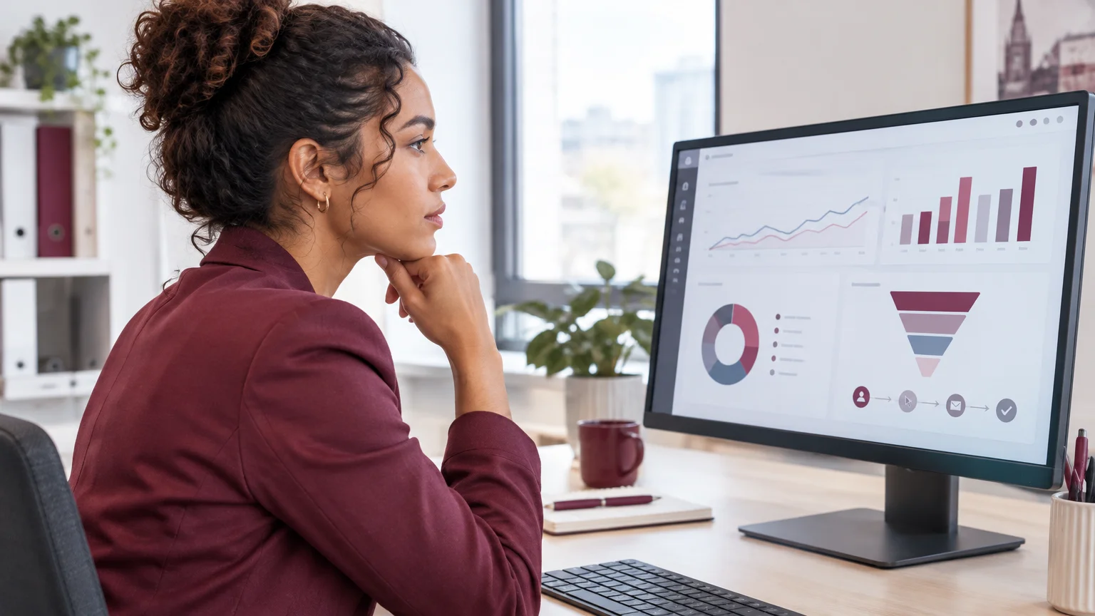 Responsable marketing qui examine les données de performance d’un formulaire