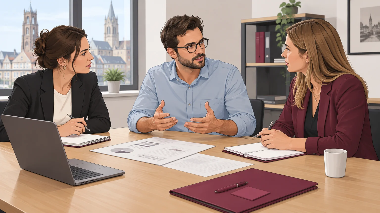 Échange de travail sur une stratégie de génération de leads B2B